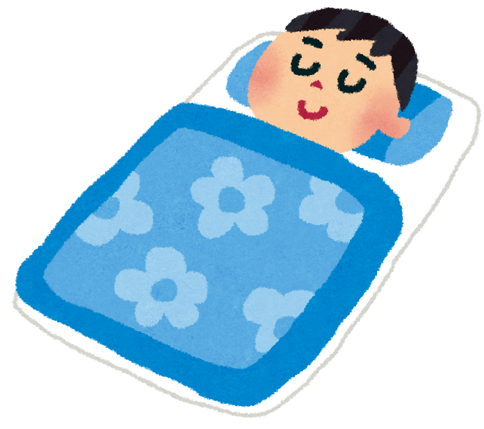 ぐっすり眠る人のイラスト